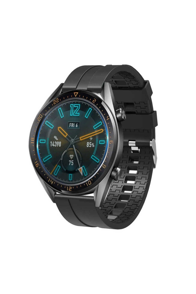 [RNZ-TA66275] Huawei Watch GT 3 46mm Uyumlu Kordon Silikon Yumuşak Esnek Sportif KRD-23 Kayış (Siyah)
