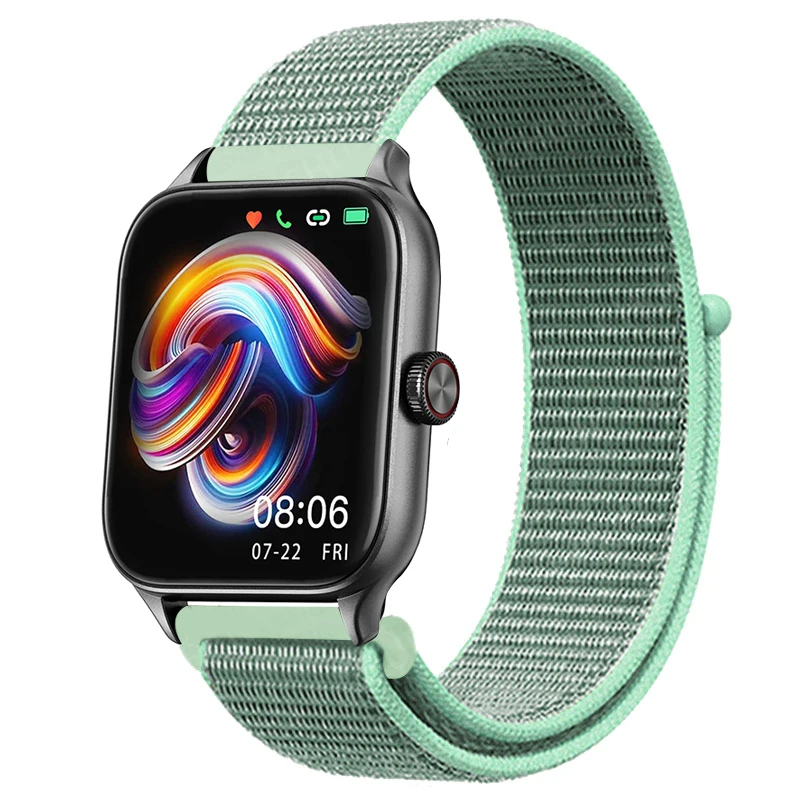Huawei Watch GT 3 42mm Uyumlu Kordon Hasır Örgü Cırt Cırtlı Terletmeyen Zore KRD-03 Kumaş Kayış