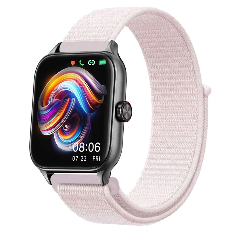 Huawei Watch GT 3 42mm Uyumlu Kordon Hasır Örgü Cırt Cırtlı Terletmeyen Zore KRD-03 Kumaş Kayış