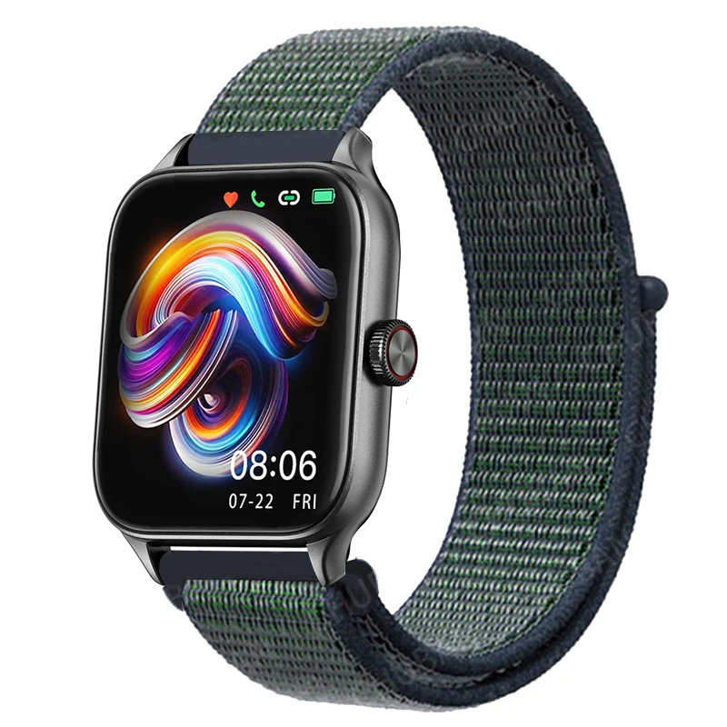 Huawei Watch GT 3 42mm Uyumlu Kordon Hasır Örgü Cırt Cırtlı Terletmeyen Zore KRD-03 Kumaş Kayış