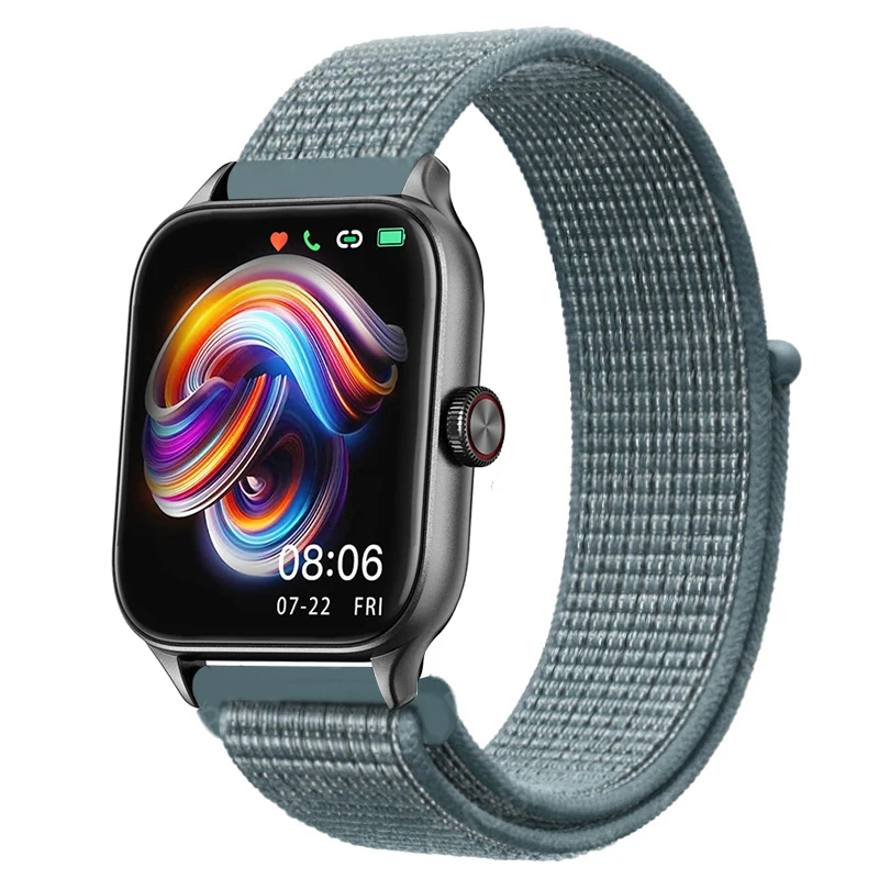 Huawei Watch GT 3 42mm Uyumlu Kordon Hasır Örgü Cırt Cırtlı Terletmeyen Zore KRD-03 Kumaş Kayış