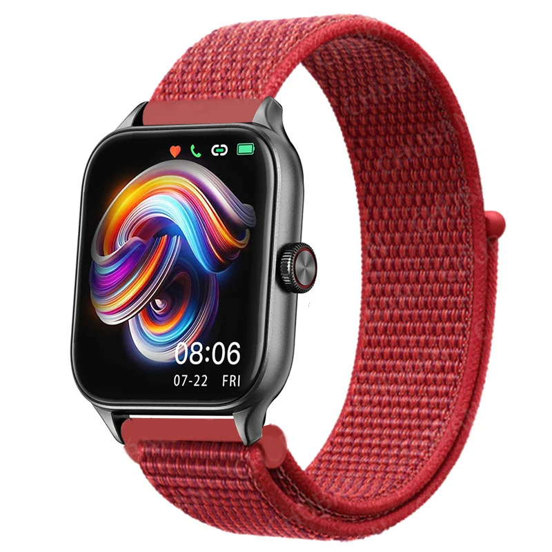 Huawei Watch GT 3 42mm Uyumlu Kordon Hasır Örgü Cırt Cırtlı Terletmeyen Zore KRD-03 Kumaş Kayış