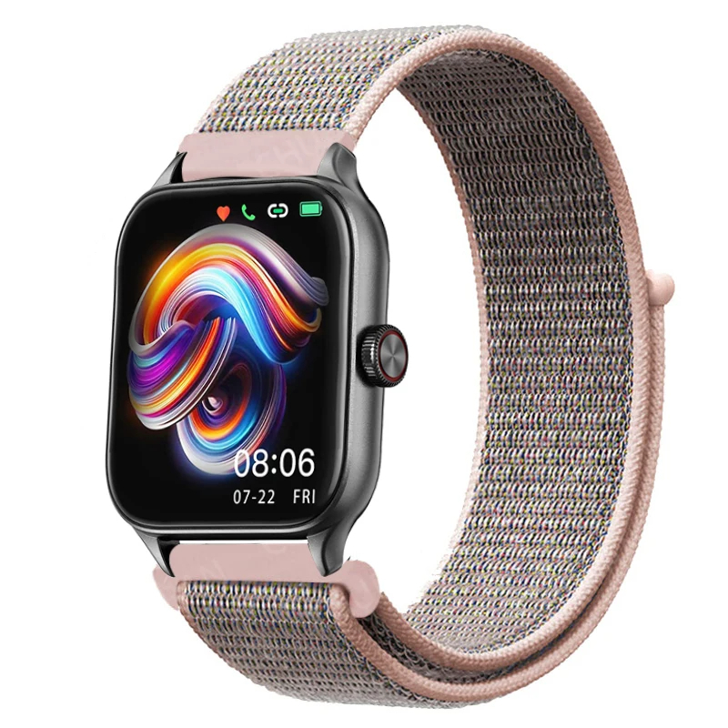 [RNZ-TA66422] Huawei Watch GT 3 42mm Uyumlu Kordon Hasır Örgü Cırt Cırtlı Terletmeyen Zore KRD-03 Kumaş Kayış (NO5)