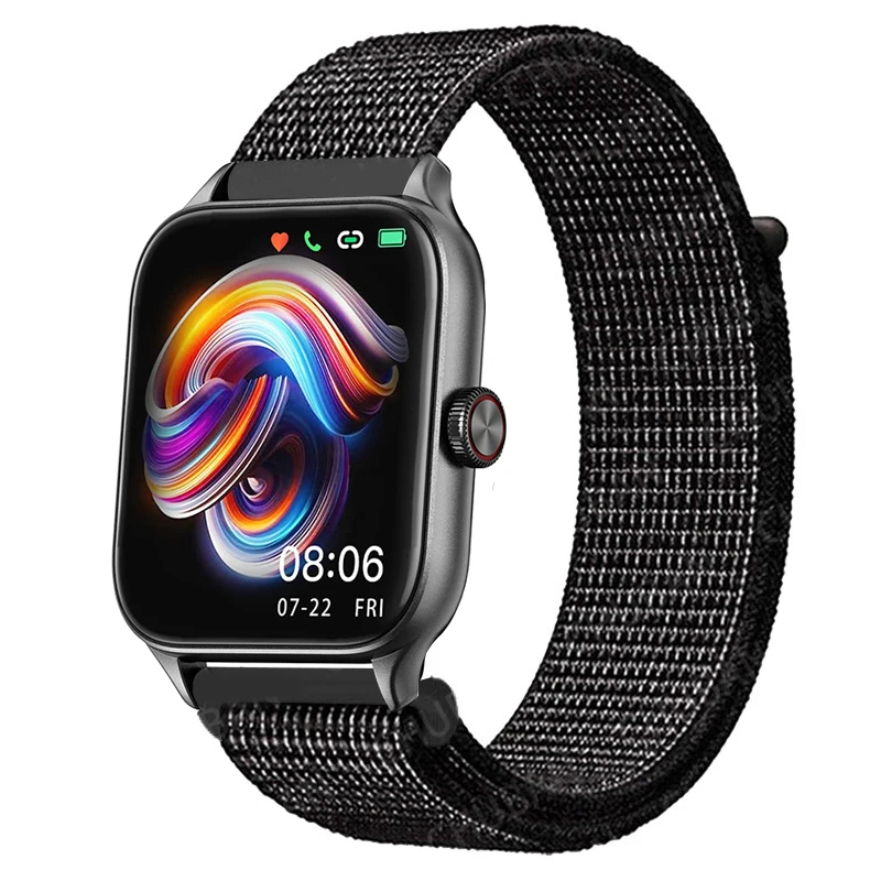 Huawei Watch GT 3 42mm Uyumlu Kordon Hasır Örgü Cırt Cırtlı Terletmeyen Zore KRD-03 Kumaş Kayış