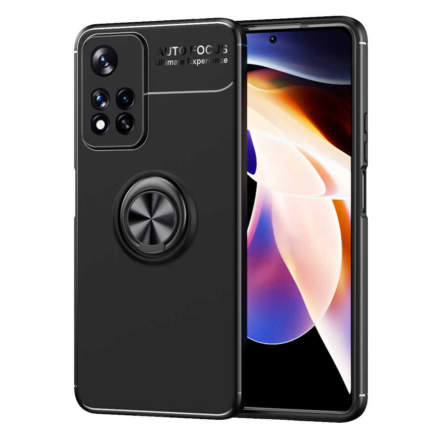 [RNZ-TA67025] Xiaomi Redmi Note 11 Pro 5G Uyumlu Kılıf Zore Ravel Silikon Kapak (Siyah)