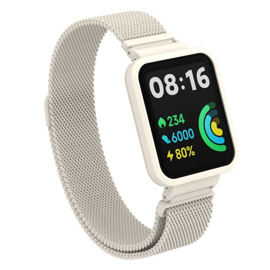Xiaomi Redmi Watch 2 Lite Uyumlu Kordon Hasır Metal Mıknatıslı Zore KRD-58 Kayış