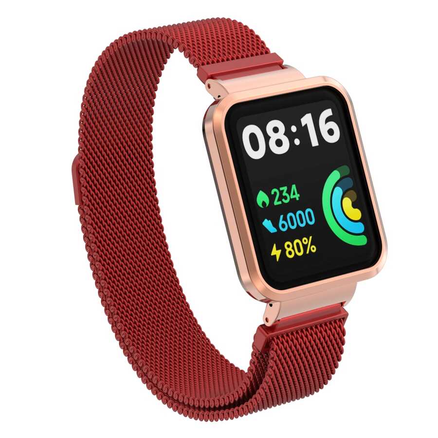Xiaomi Redmi Watch 2 Lite Uyumlu Kordon Hasır Metal Mıknatıslı Zore KRD-58 Kayış