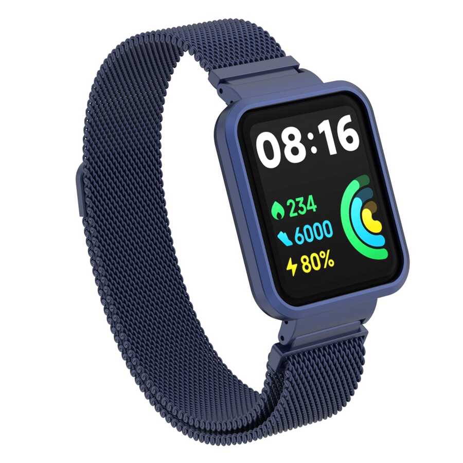 Xiaomi Redmi Watch 2 Lite Uyumlu Kordon Hasır Metal Mıknatıslı Zore KRD-58 Kayış