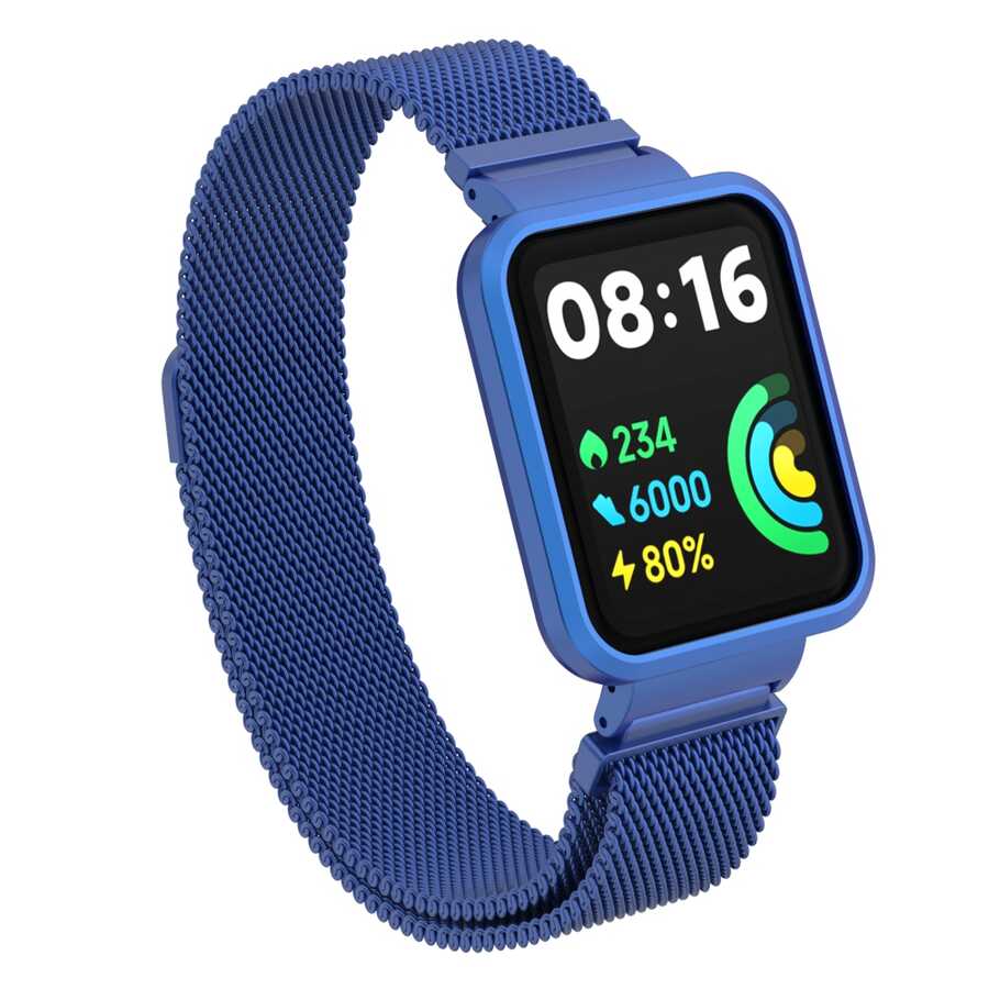 Xiaomi Redmi Watch 2 Lite Uyumlu Kordon Hasır Metal Mıknatıslı Zore KRD-58 Kayış