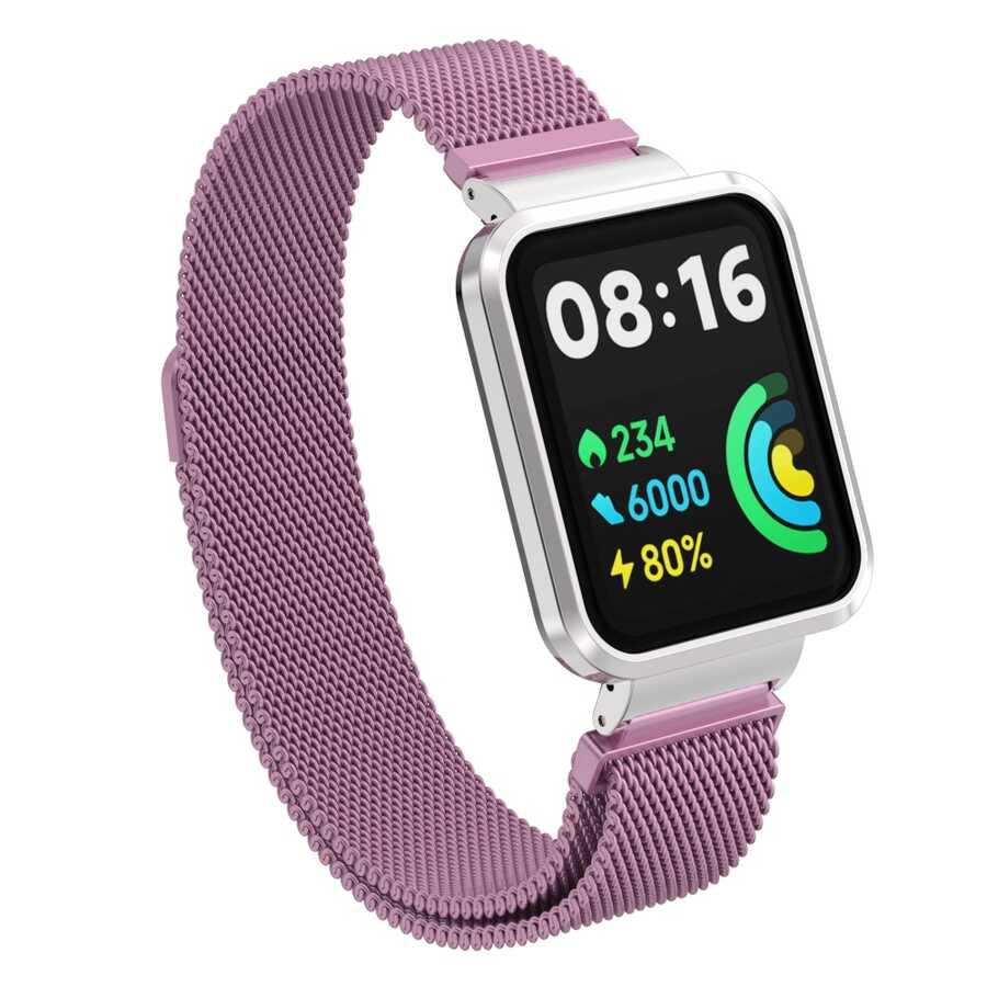Xiaomi Redmi Watch 2 Lite Uyumlu Kordon Hasır Metal Mıknatıslı Zore KRD-58 Kayış