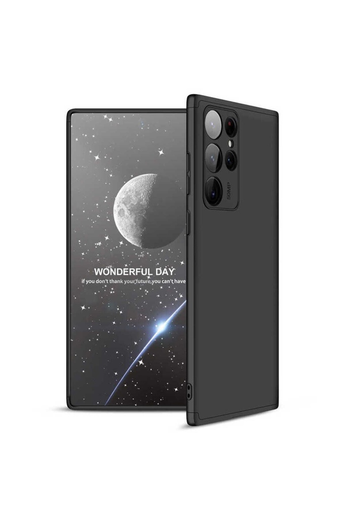 [RNZ-TA67040] Samsung Galaxy S22 Ultra Uyumlu Kılıf Zore Ays Kapak (Siyah)