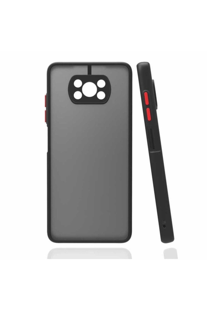 [RNZ-TA67222] Xiaomi Poco X3 Uyumlu Kılıf Zore Hux Kapak (Siyah)