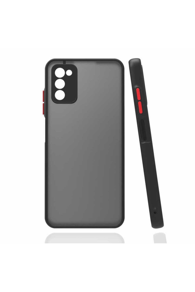 [RNZ-TA67318] Samsung Galaxy A03S Uyumlu Kılıf Zore Hux Kapak (Siyah)