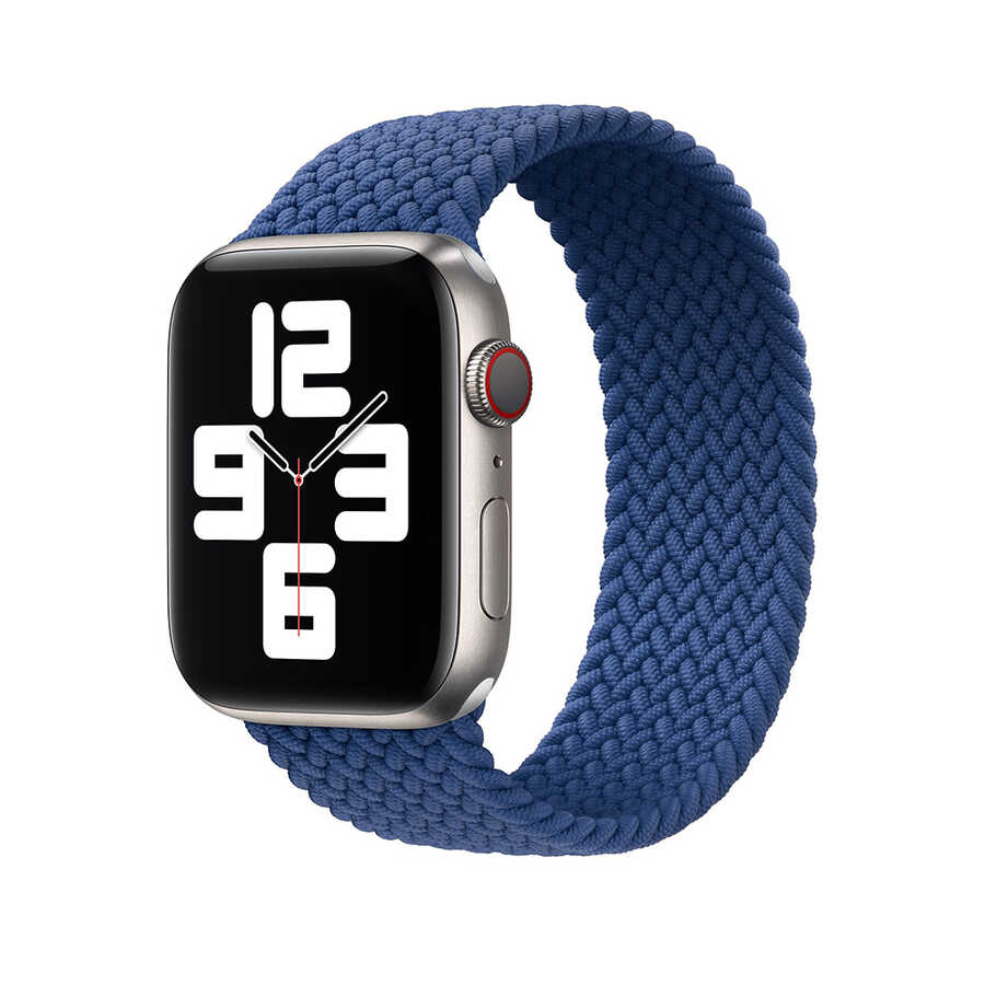 Apple Watch 44mm Uyumlu Wiwu Braided Solo Loop Large Kordon