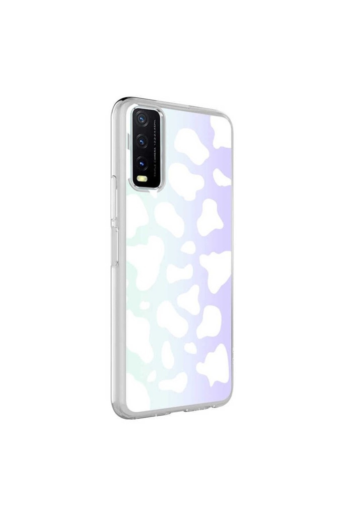 Vivo Y20 Uyumlu Kılıf Zore M-Blue Desenli Kapak