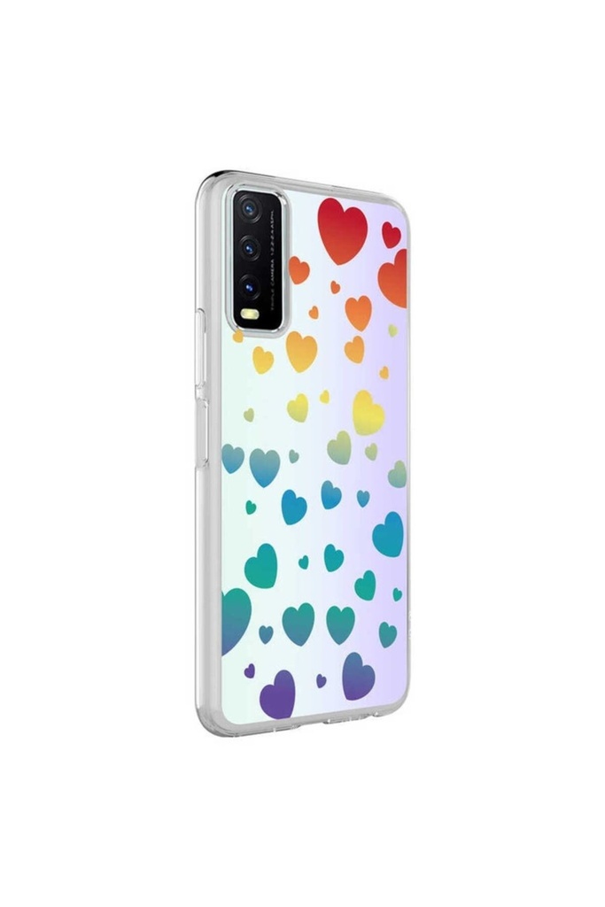 Vivo Y20S Uyumlu Kılıf Zore M-Blue Desenli Kapak