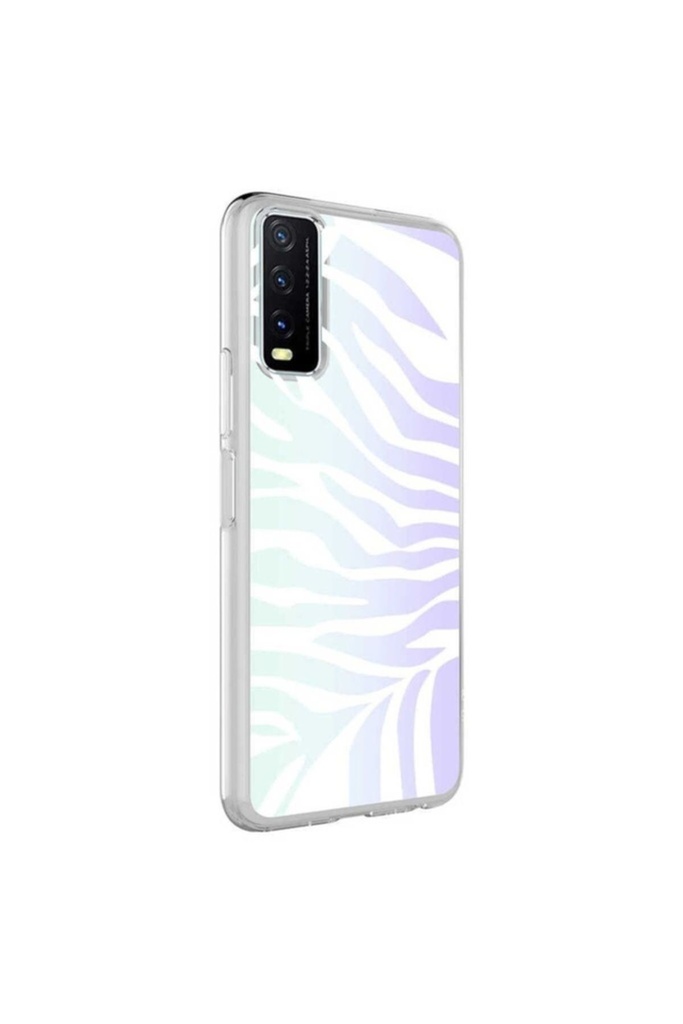 [RNZ-TA67375] Vivo Y11S Uyumlu Kılıf Zore M-Blue Desenli Kapak (Zebra No1)