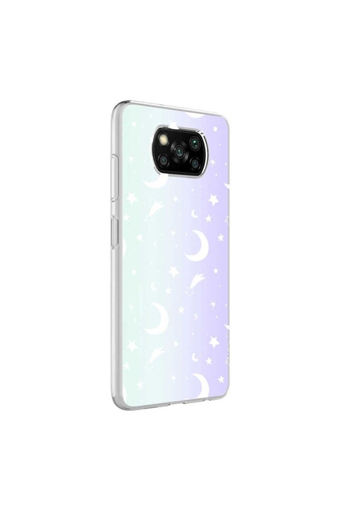 Xiaomi Poco X3 Uyumlu Kılıf Zore M-Blue Desenli Kapak
