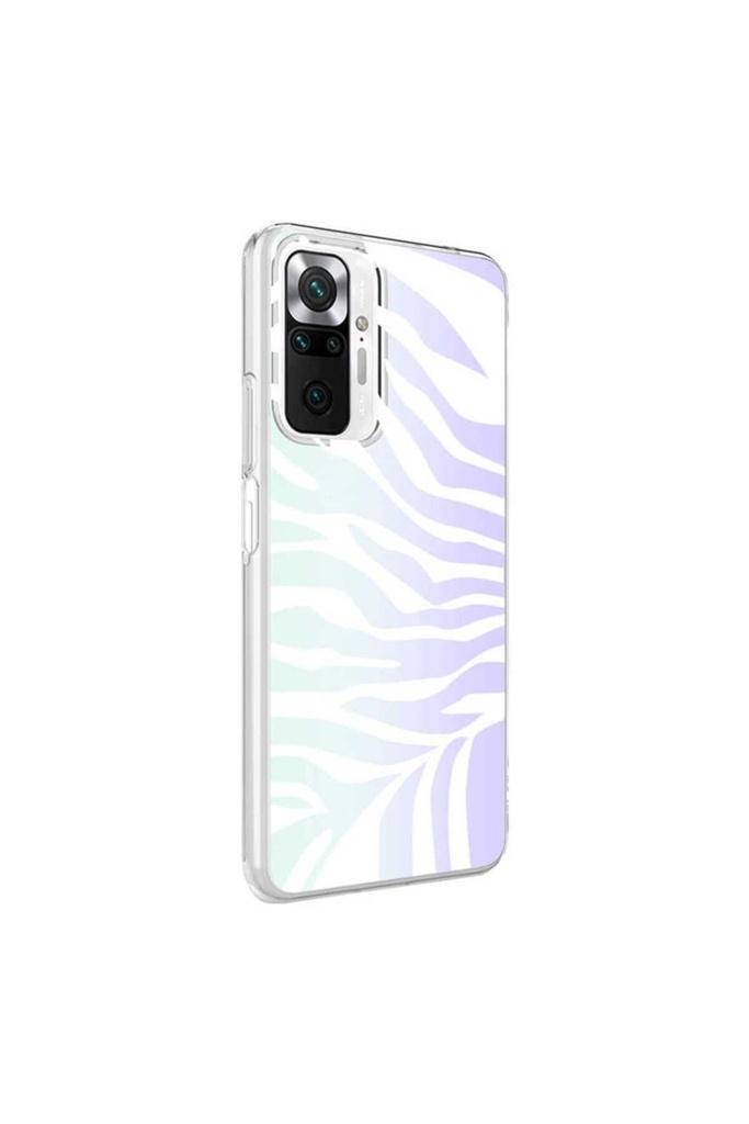 [RNZ-TA67411] Xiaomi Redmi Note 10 Pro Uyumlu Kılıf Zore M-Blue Desenli Kapak (Zebra No1)