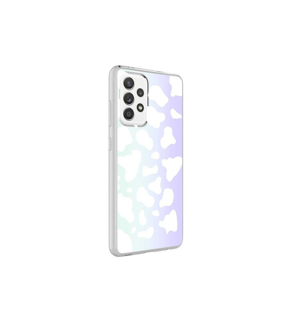 Samsung Galaxy A52 Uyumlu Kılıf Zore M-Blue Desenli Kapak
