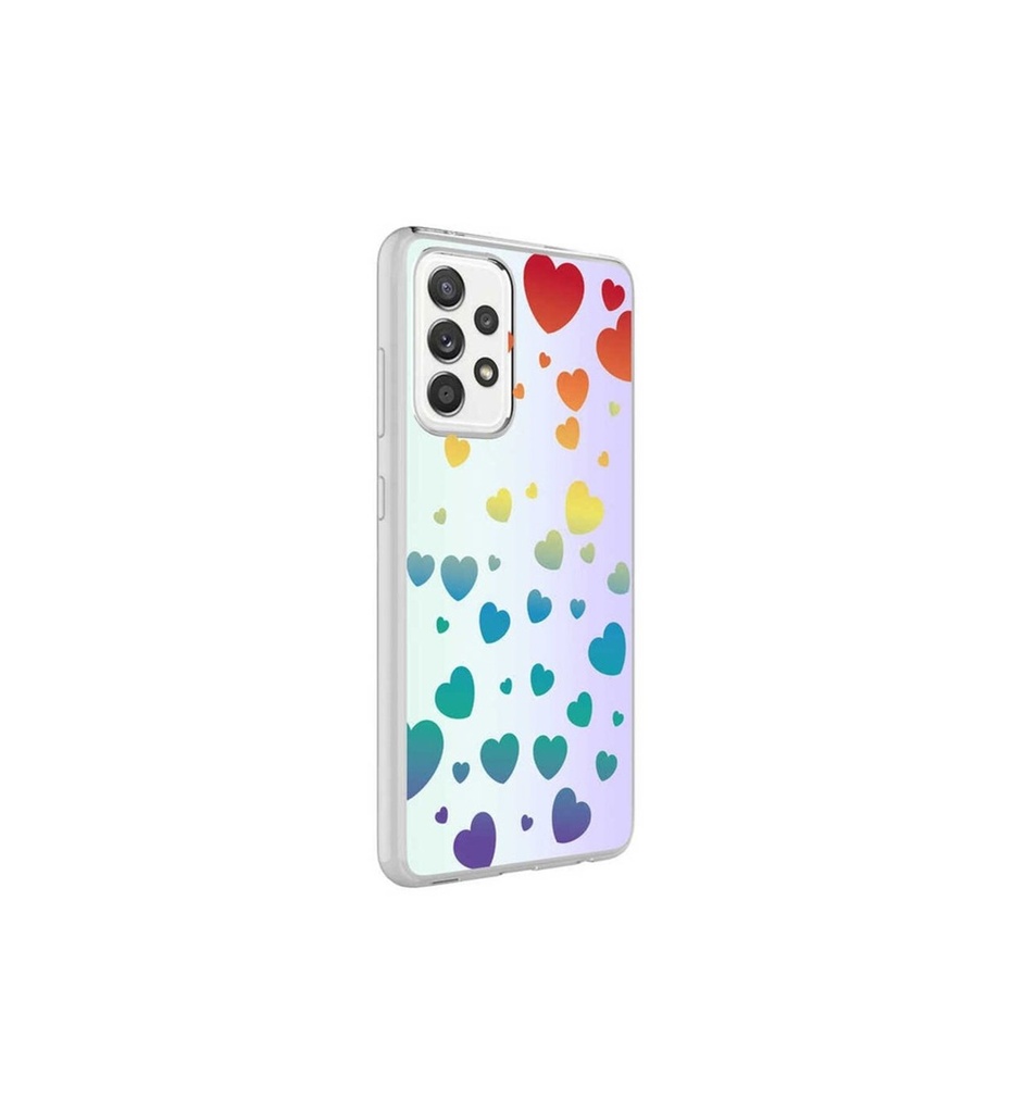 Samsung Galaxy A52 Uyumlu Kılıf Zore M-Blue Desenli Kapak