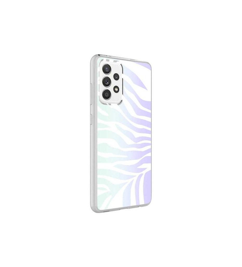 [RNZ-TA67423] Samsung Galaxy A52 Uyumlu Kılıf Zore M-Blue Desenli Kapak (Zebra No1)