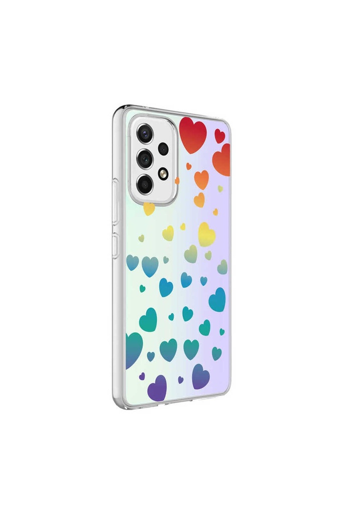 Samsung Galaxy A73 Uyumlu Kılıf Zore M-Blue Desenli Kapak