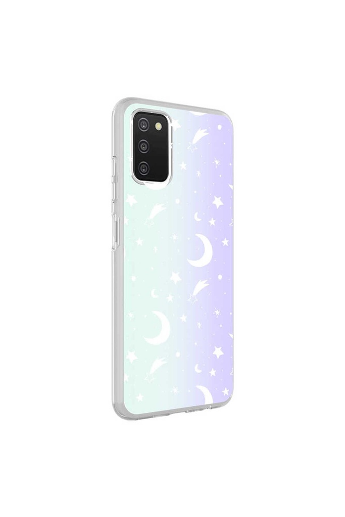 Samsung Galaxy A03S Uyumlu Kılıf Zore M-Blue Desenli Kapak