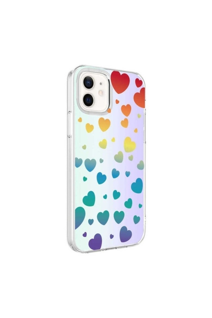 Apple iPhone 12 Uyumlu Kılıf Zore M-Blue Desenli Kapak