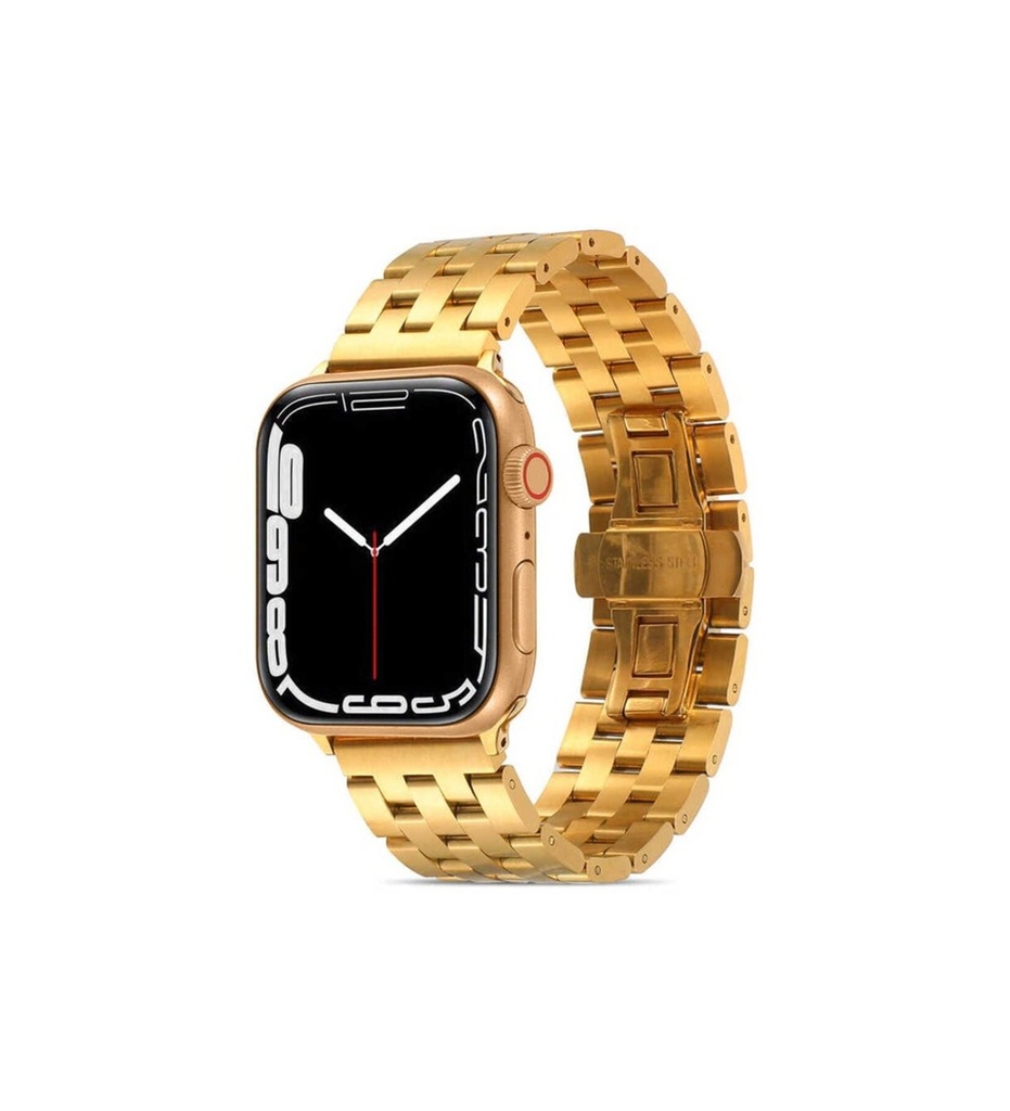 Apple Watch 38mm Uyumlu Kordon Metal Geçmeli Paslanmaz KRD-20 Kayış