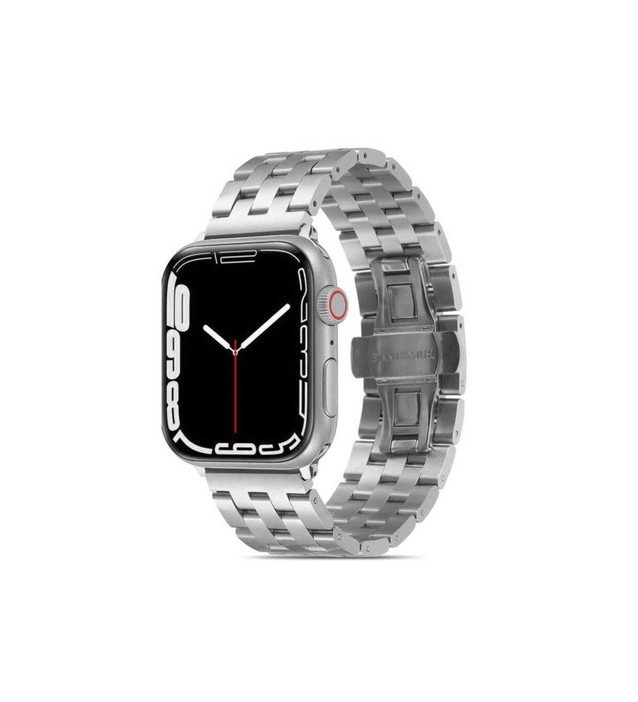 Apple Watch 38mm Uyumlu Kordon Metal Geçmeli Paslanmaz KRD-20 Kayış