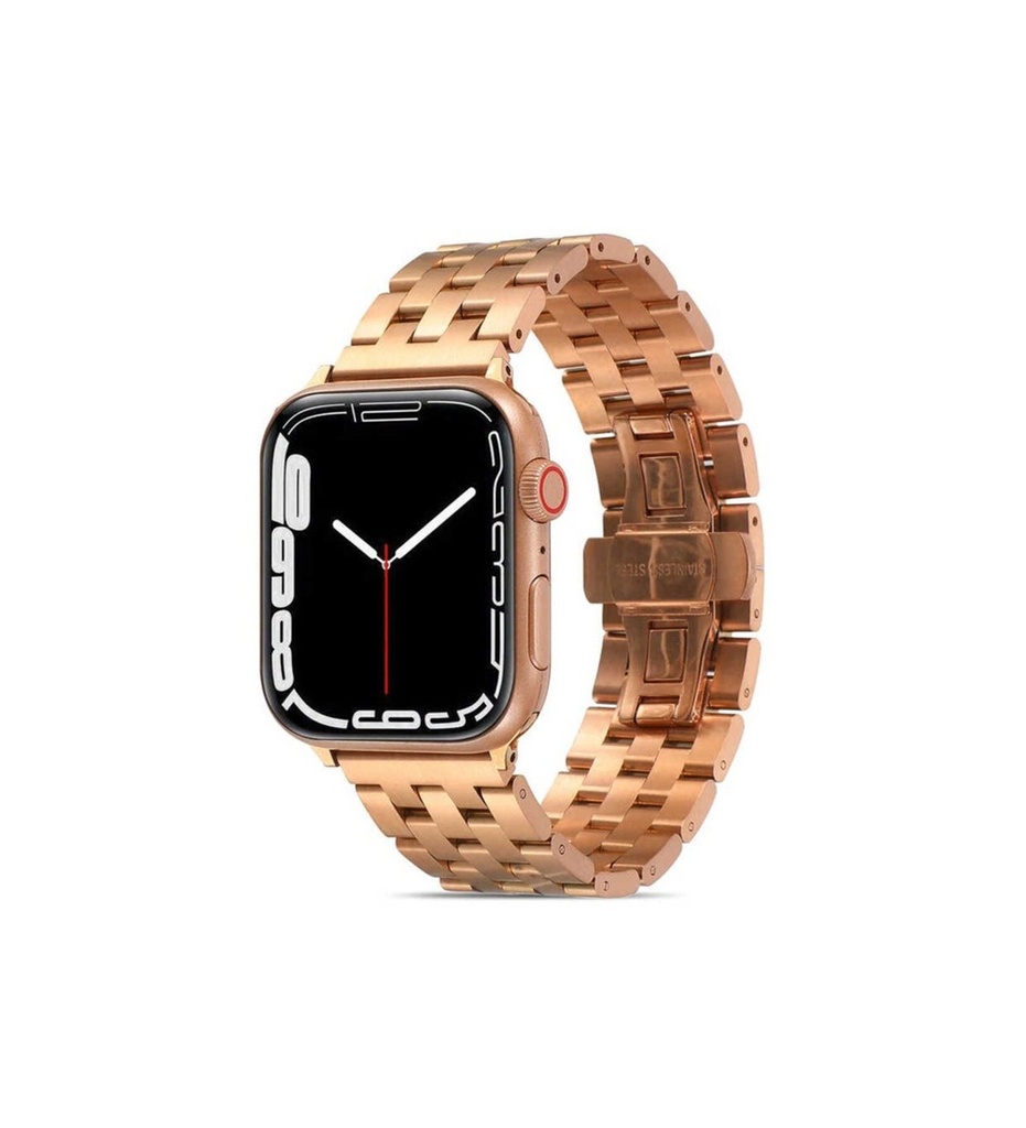 Apple Watch 38mm Uyumlu Kordon Metal Geçmeli Paslanmaz KRD-20 Kayış