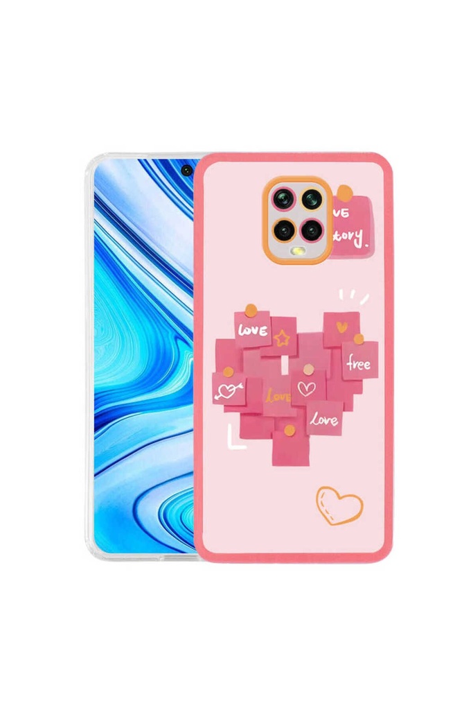 [RNZ-TA67968] Xiaomi Redmi Note 9 Pro Uyumlu Kılıf Zore M-Fit Desenli Kapak (Love Story No2)