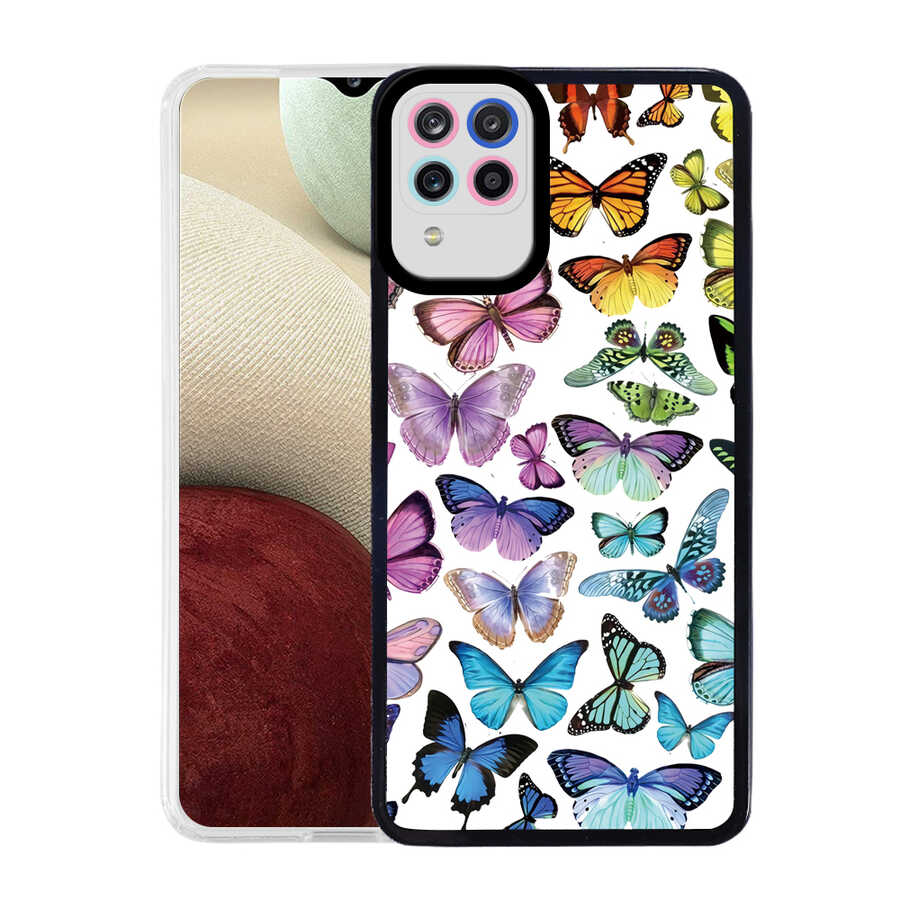 Samsung Galaxy A12 Uyumlu Kılıf Zore M-Fit Desenli Kapak