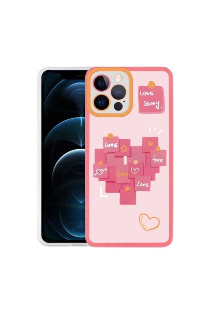 [RNZ-TA68166] Apple iPhone 13 Pro Max Uyumlu Kılıf Zore M-Fit Desenli Kapak (Love Story No2)