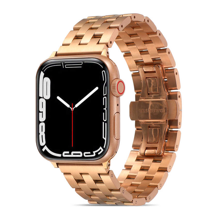 Apple Watch 40mm Uyumlu Kordon Metal Geçmeli Paslanmaz KRD-20 Kayış