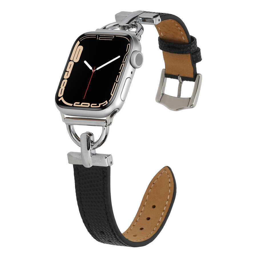 ​​​Apple Watch 7 41mm Uyumlu KRD-53 Deri Kordon