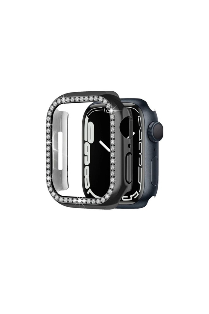 [RNZ-TA68619] Apple Watch 38mm Uyumlu Zore Watch Gard 05 Sert PC Koruyucu (Siyah)