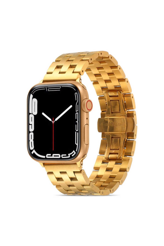 Apple Watch 42mm Uyumlu Kordon Metal Geçmeli Paslanmaz KRD-20 Kayış