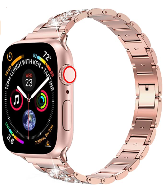Apple Watch 38mm Uyumlu Wiwu Three Beads Set Auger Metal Kordon
