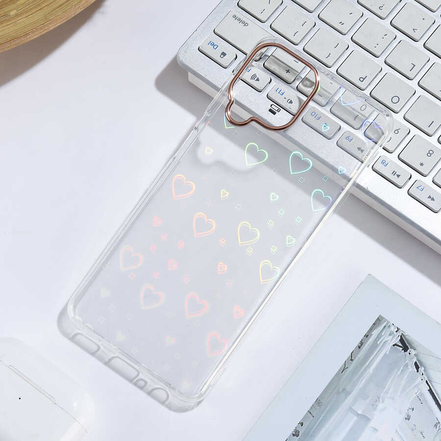 Samsung Galaxy A22 4G Uyumlu Kılıf Zore Sidney Desenli Sert Kapak