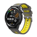 Samsung Gear S3 Uyumlu KRD-55 Uyumlu Kordon Silikon Çift Renkli Sportif KRD-55 Kayış