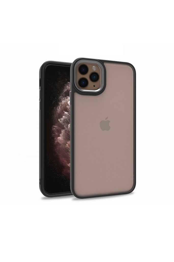 [RNZ-TA68877] Apple iPhone 12 Pro Uyumlu Kılıf Zore Flora Kapak (Siyah)