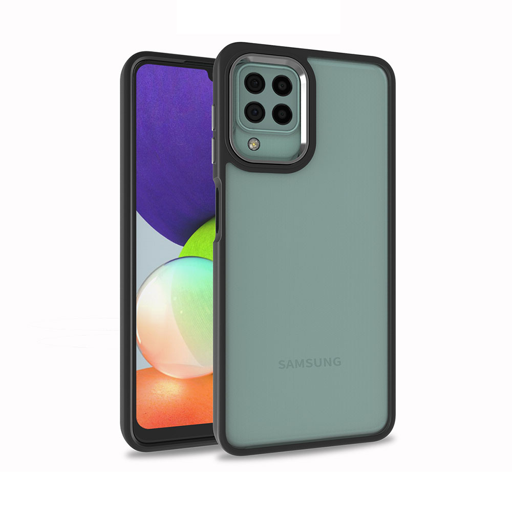 [RNZ-TA68889] Samsung Galaxy A12 Uyumlu Kılıf Zore Flora Kapak (Siyah)