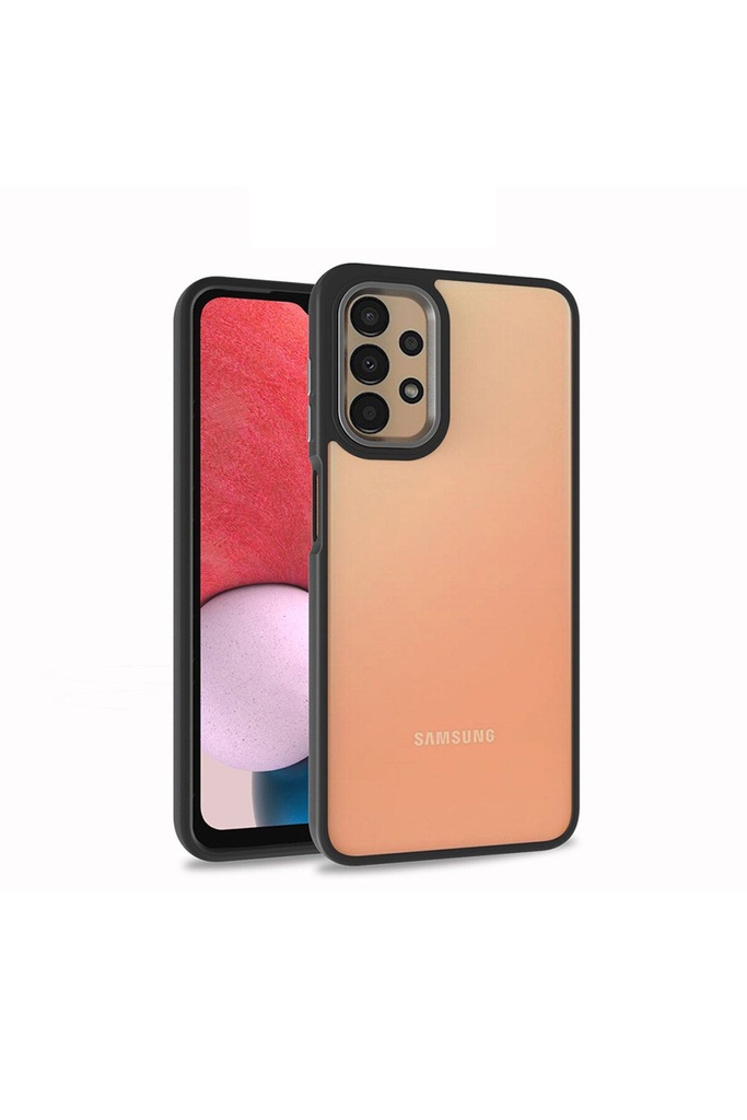 [RNZ-TA68895] Samsung Galaxy A13 4G Uyumlu Kılıf Zore Flora Kapak (Siyah)