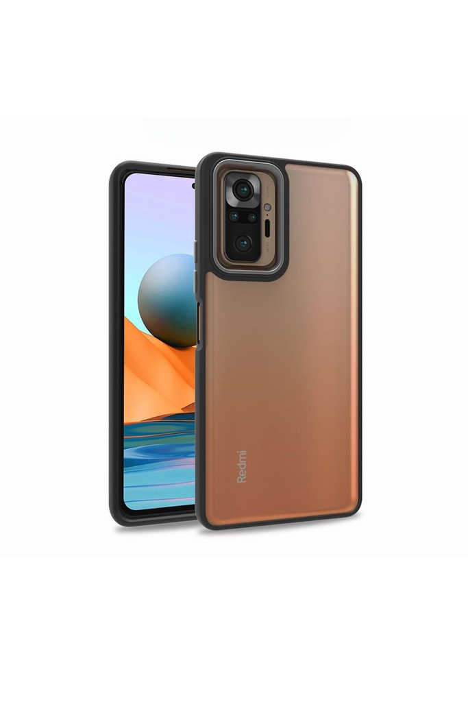 [RNZ-TA68913] Xiaomi Redmi Note 10 Pro Uyumlu Kılıf Zore Flora Kapak (Siyah)