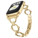​​​Apple Watch 7 45mm Uyumlu Kordon Metal Paslanmaz Halka Tasarımlı KRD-56 Kayış
