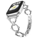 ​​​Apple Watch 7 45mm Uyumlu Kordon Metal Paslanmaz Halka Tasarımlı KRD-56 Kayış
