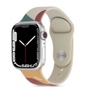 Apple Watch 7 45mm Uyumlu Kordon Silikon Renkli Tasarım Yumuşak Spor KRD-62 Kayış