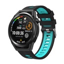 Huawei GT2 46mm 22mm Uyumlu Kordon Silikon Çift Renkli Sportif KRD-55 Kayış